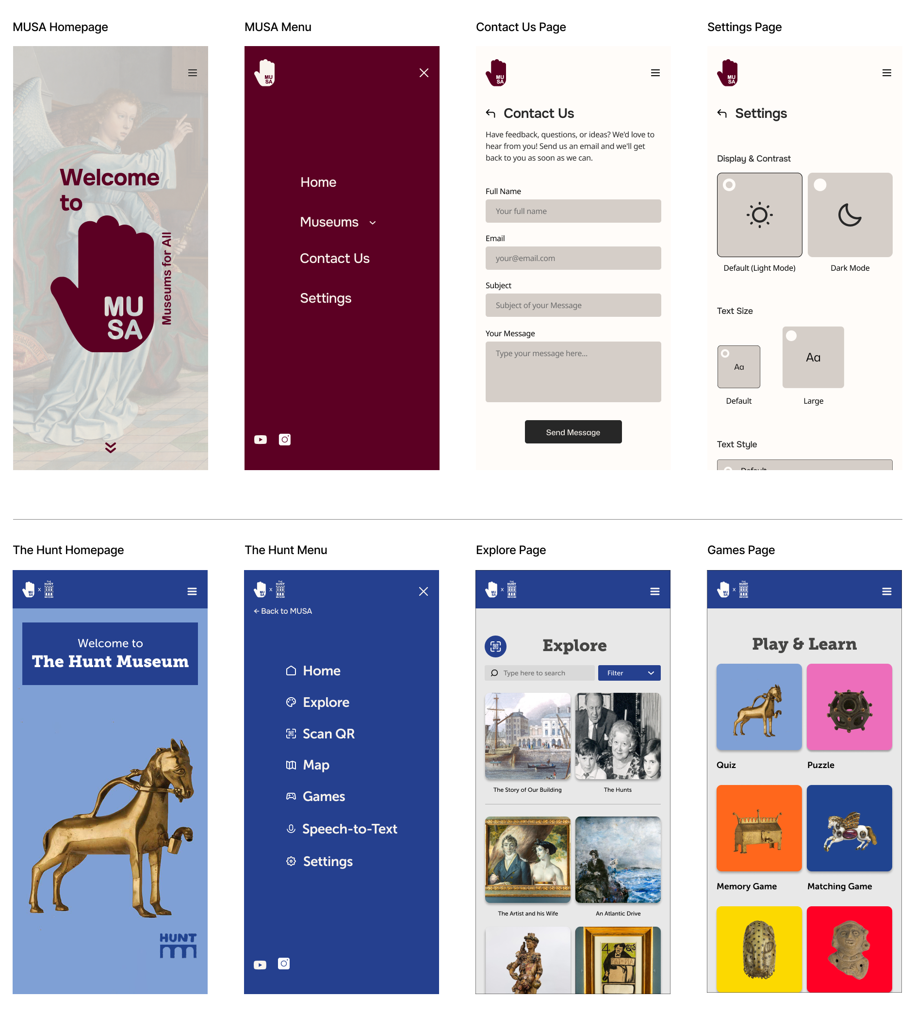 High-Fidelity Wireframes
