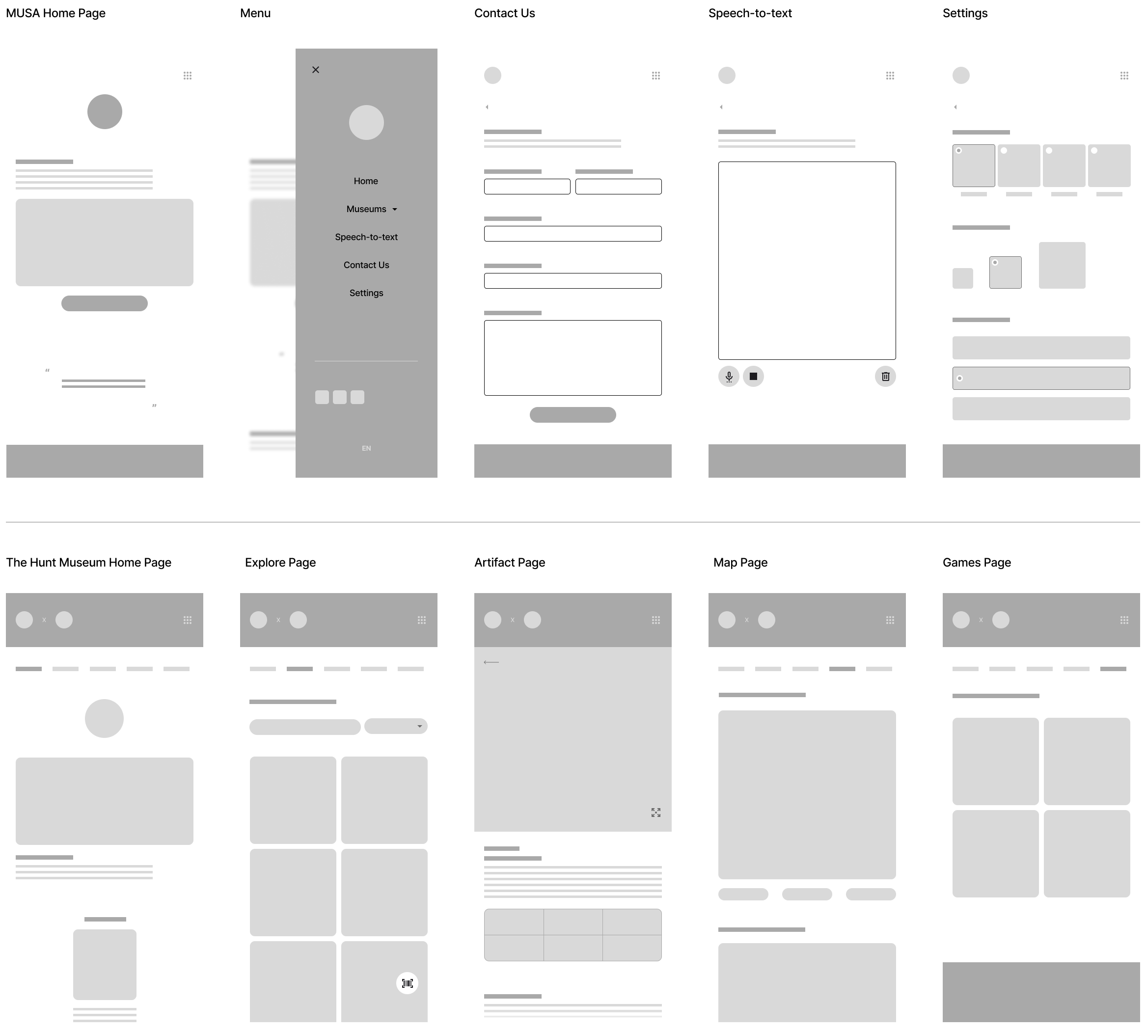 Low-Fidelity Wireframes
